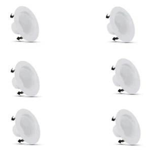Feit Electric 4 in. Integrated LED White Retrofit Recessed Light Trim Dimmable - Picture 1 of 4
