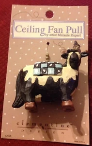 Clementine Design Bull Folk Art Ceiling Fan Pull Room Decoration New w/ Card - Picture 1 of 1