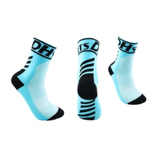 Calcetines tobilleros deportivos profesionales para hombre y mujer XC carretera montar bicicleta MTB calcetines azules - Imagen 1 de 18
