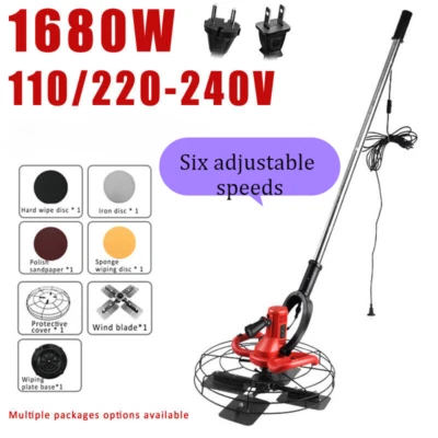 110/220-240V Cement Trowel Concrete Floor Electric Sander Trowel Calender 1680W - Image 1 of 4