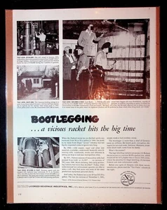 1950s Anti-Bootlegging "A Vicious Racket Hits Big Time" Photo Vintage Print Ad - Picture 1 of 1