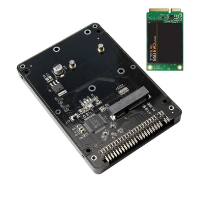 MSATA to 2.5" IDE HDD SSD mSATA to PATA Adapter Converter Card 44PIN Case - Image 1 of 4