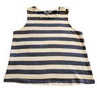 Sunday in Brooklyn Women's Size XL Striped Tank Top Button Shoulder