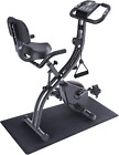 Foldable Exercise Bike Stationary Bike,  4 in 1 Indoor Cycling Bike with 16 Leve