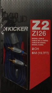 KICKER Z2 Z126 (6) METER, 19,7 FUSS 2 KANAL VERGOLDET RCA KABEL N.O.S. - Bild 1 von 2