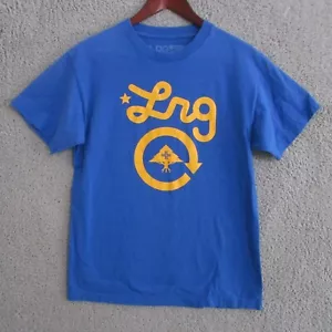 Lifted Research Group T Shirt Mens Medium Blue Short Sleeve Logo LRG Y2K Vintage - Picture 1 of 7