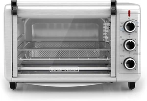 Horno tostador BLACK+DECKER 6 rebanadas crujiente 'N para hornear aire freír acero inoxidable TO3215SS - Imagen 1 de 8
