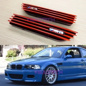 ABS Fender Grille Cover Red Metallic For BMW E46 M3 Side 2-Door 2001-2006 - Picture 1 of 5