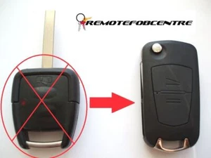 2 button flip key case upgrade for Vauxhall Opel Astra G Vectra remote HU100 - Picture 1 of 5