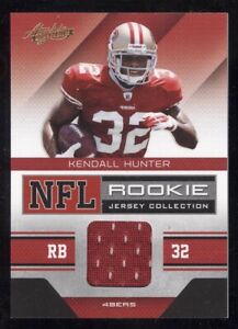 21 KENDALL HUNTER 2011 ABSOLUTE MEMORABILIA ROOKIE JERSEY COLLECTION 49ERS