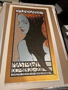 Soundgarden Poster Oct 26 2011 Mastodon Rare 18x33 SIGNED - Picture 1 of 5