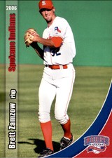 2006 Spokane Indians Grandstand #12 Brett Zamzow Houston Texas TX Baseball Card