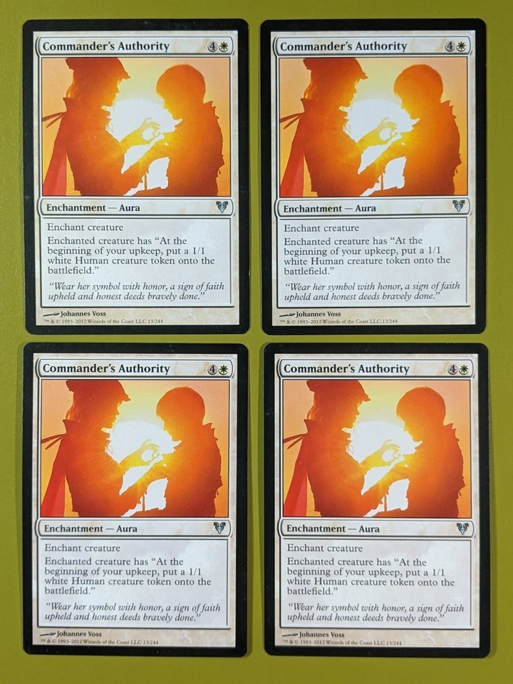 Commander's Authority x4 Avacyn Restored 4x Playset Magic the Gathering MTG - Image 1 of 1