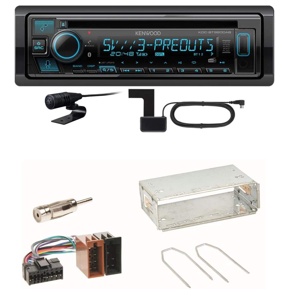 Kenwood KDC-BT960DAB Bluetooth DAB USB Einbauset für Renault Clio 1 2 Twingo - Bild 1 von 1