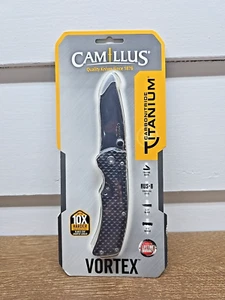 Camillus Vortex Knife 19205 4 5/8" closed linerlock. 3 1/8" Carbonitride Titaniu - Picture 1 of 5