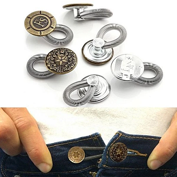 ALLARGARE BOTTONI ESTENDIBILI GIROVITA CAMICIA 6 PEZZI ELASTICO UOMO DONNA un