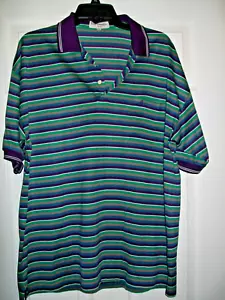 Guy Laroche Striped Polo Shirt Mens XL - Picture 1 of 4