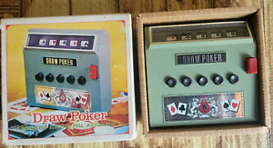 Vintage 1971 Fully Automatic Draw Poker Game Machine, Cordless Electric Battery 