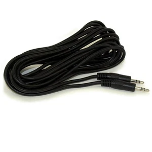 15ft 3.5mm Mini-Stereo TRS Male to Male Speaker/Audio Cable  Black - Picture 1 of 2