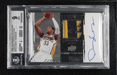 2009-10 Exquisite Collection Signature/50 Danny Granger BGS 9 parche automático como nuevo Foto 1 de 2