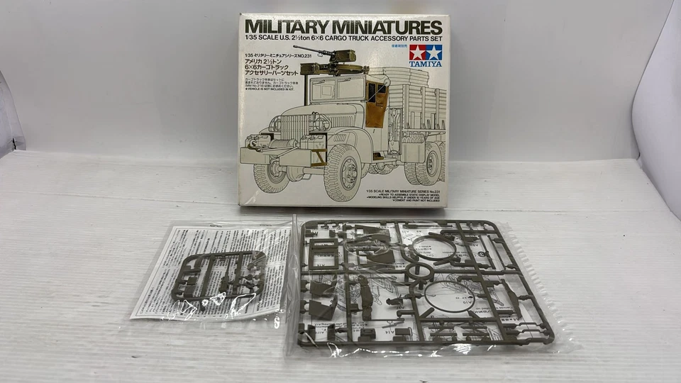  TAM35231 Tamiya 6x6 Cargo truck accessory parts set 1/35 - Immagine 1 di 2