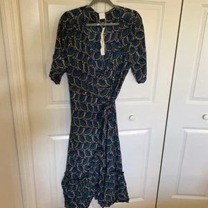 Silk & Salt Journey Maxi Wickelkleid Gr. S African Peacock Neu mit Etikett V-Ausschnitt Gr. XXL - Bild 1 von 8