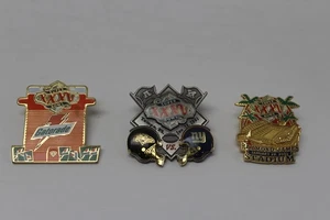 3 Super Bowl XXXV Hat or Lapel Pins -- Ravens vs. Giants - Picture 1 of 7