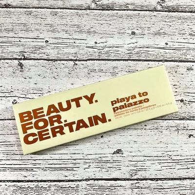 Beauty For Certain Playa to Palazzo Eyeshadow Palette Full Size New In Box 5 PAN - Image 1 of 4