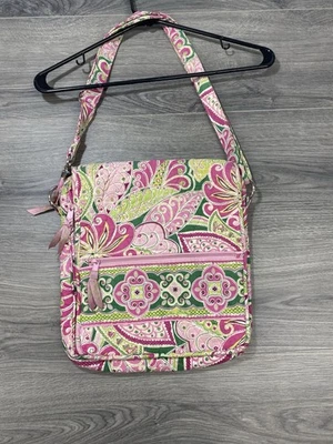 Vera Bradley Mail Bag Cross Body Shoulder Bag Pinwheel Pink Rare & Retired - Image 1 of 4
