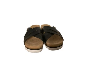 Reef Women's Cushion Bloom Hi Platform Slides - Black/Tan Size 7 Worn 1 Time! - Picture 1 of 5