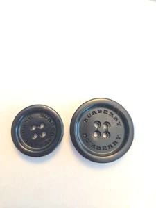 Burberry London Authentic Black Trench Replacement 4 Hole Buttons N4 MG/2  - Picture 1 of 8