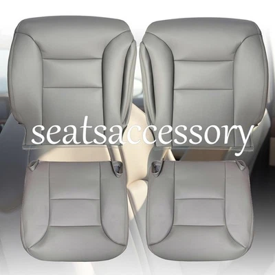 Fundas de asiento de cuero gris para conductor pasajero Chevy Tahoe Suburban 1995-1999 Foto 1 de 4