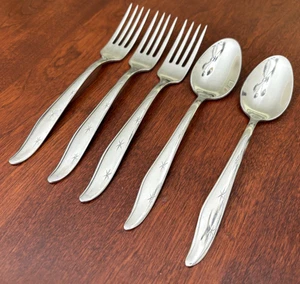 DE COLECCIÓN MARCREST "Citation" Acero Inoxidable (3) TENEDORES DE CENA + (2) CUCHARAS SOPERA 3 Estrellas - Imagen 1 de 3