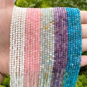 Wholesale 2/3/4mm Gemstone Beads – Apatite, Quartz, Shell for DIY Jewelry - Picture 1 of 204