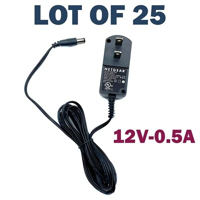 Lot of 25 Genuine Netgear AC Adapter 12V 0.5A Wireless Routers Power Supply - Image 1 of 4