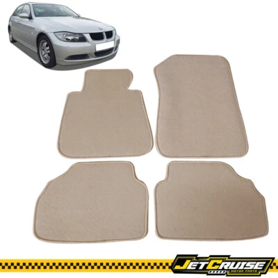 06-11 E90 Sedán Serie 3 Alfombrillas Alfombrillas Delanteras y Traseras Beige Nylon PARA: (BMW) Foto 1 de 4