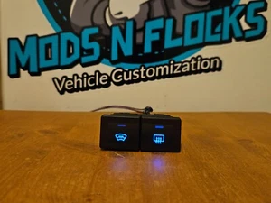 Ford Fiesta 06-08 Facelift FRONT+ REAR SCREEN Demister Switch BLUE - Picture 1 of 1
