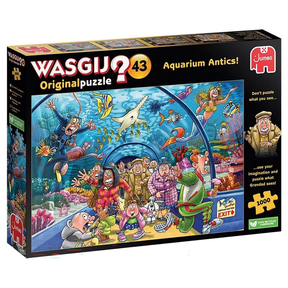 Wasgij Originale 43 Acquario Buffonate! Jumbo Puzzle - 1000 Pezzi Bambini Età 6+ - Immagine 1 di 3