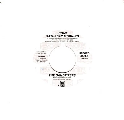 THE SANDPIPERS:     Come Saturday Morning / The Wonder Of You .. 45 RPM 5902 - Image 1 of 3
