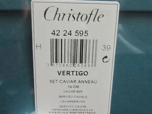 CHRISTOFLE VERTIGO SILVER PLATED CAVIAR SET SMALL #4224595 BRAND NIB SAVE$ F/SH - Picture 1 of 2