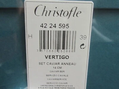 CHRISTOFLE VERTIGO SILVER PLATED CAVIAR SET SMALL #4224595 BRAND NIB SAVE$ F/SH - Image 1 of 2