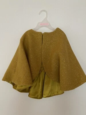 Poncho de lana genuino para niños de OshKosh color mostaza talla 2T Foto 1 de 3