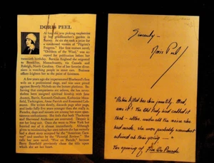 Doris Peel Signed Letter Author 1930s Autograph - Picture 1 of 2