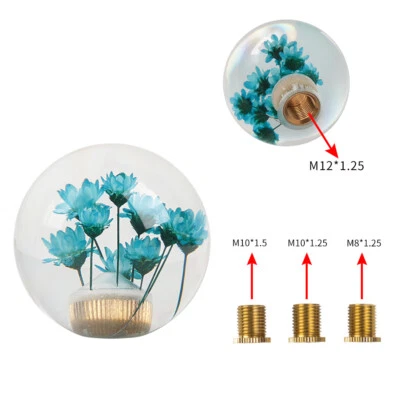 JDM Round Ball Crystal Real Flowers Manual Gear Shift Knob Shifter Universal  - Изображение 1 из 4