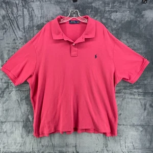 Polo Ralph Lauren Mens Polo Shirt Size 4XB Pink Fuschia Short Sleeve Soft Cotton - Picture 1 of 9