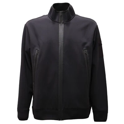 8774AC giubbotto uomo SPALDING black scuba fabric jacket men - Imagen 1 de 4