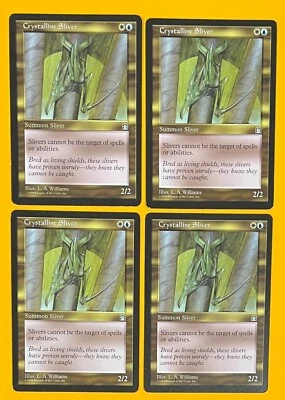 MTG CRYSTALLINE SLIVER (x 4) Stronghold (OldManMTG 006-078) - Image 1 of 2