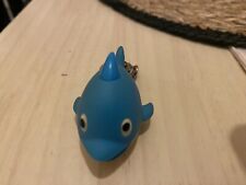 Blue and White Colour Dolphin With Clickable Button Keyring (50% to Charity)
