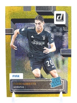 2022-23 Panini Donruss Rated Rookie Optic Gold /10 Fabio Miretti #196 Juventus - Image 1 of 4