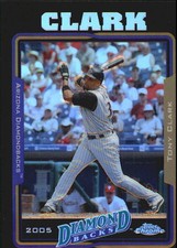 2005 Topps Chrome Update Black Refractors Baseball Card #3 Tony Clark /250